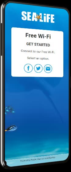 A cinema-branded captive portal screen