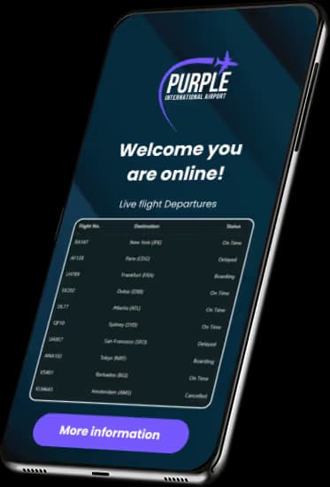 An airline-branded captive portal showing tier-aware welcome