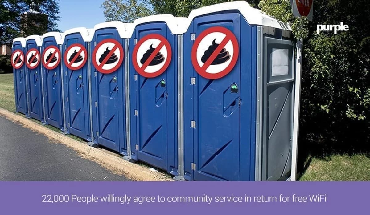 22,000 people agreed to community service for free WiFi