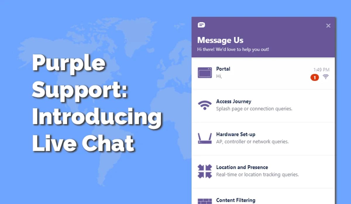 Purple Support - Introducing Live Chat