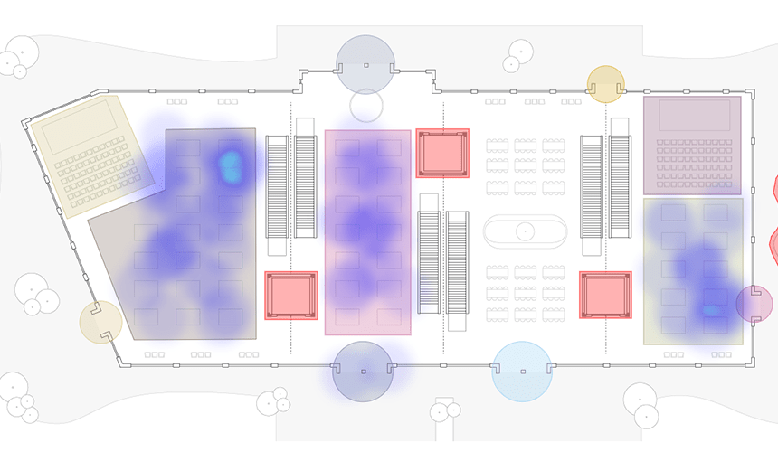 Purple WiFi location heatmap