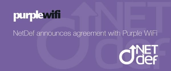 NetDef announces agreement with Purple WiFi