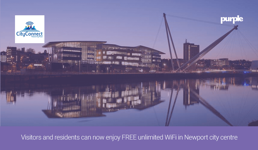Visitors and residents can now enjoy FREE unlimited WiFi in Newport city centre