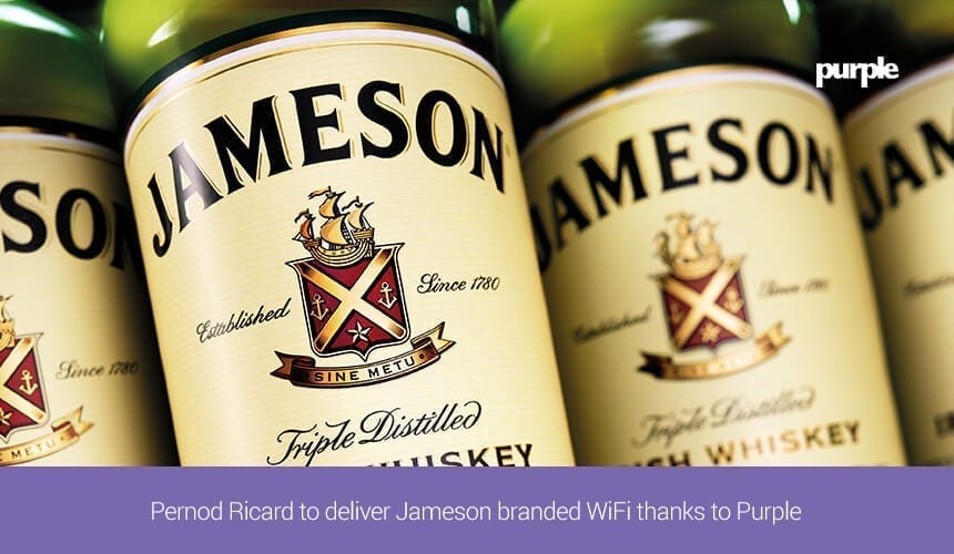 Pernod Ricard to deliver Jameson branded WiFi thanks to Purple