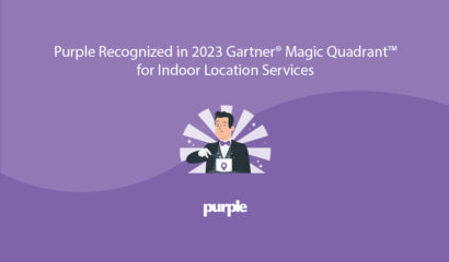 purple in gartners indoor location services magic quadrant 2023