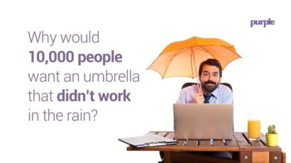 Purple Rain WiFi umbrella