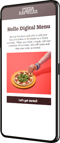 digital menu pizza express