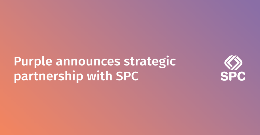 Partnership announcement between Purple and SPC companies.