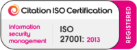 iso 27001 2013 badge white