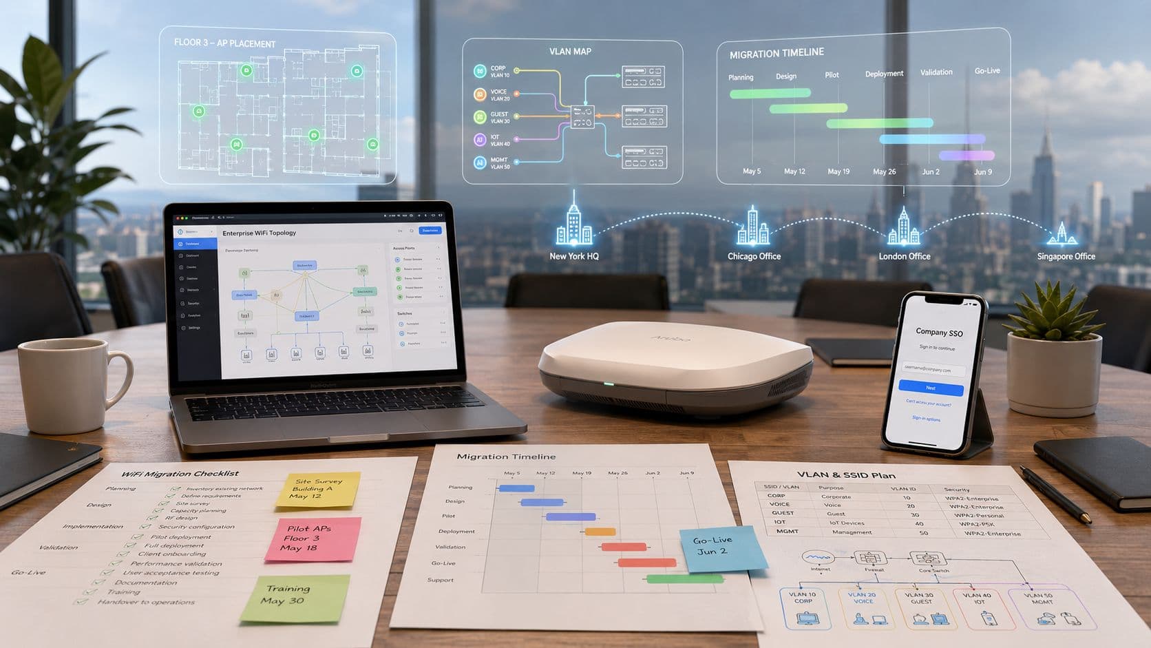 Migration Planning for Enterprise WiFi Networks